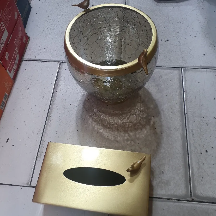 جا دستمال کاغذی و سطل