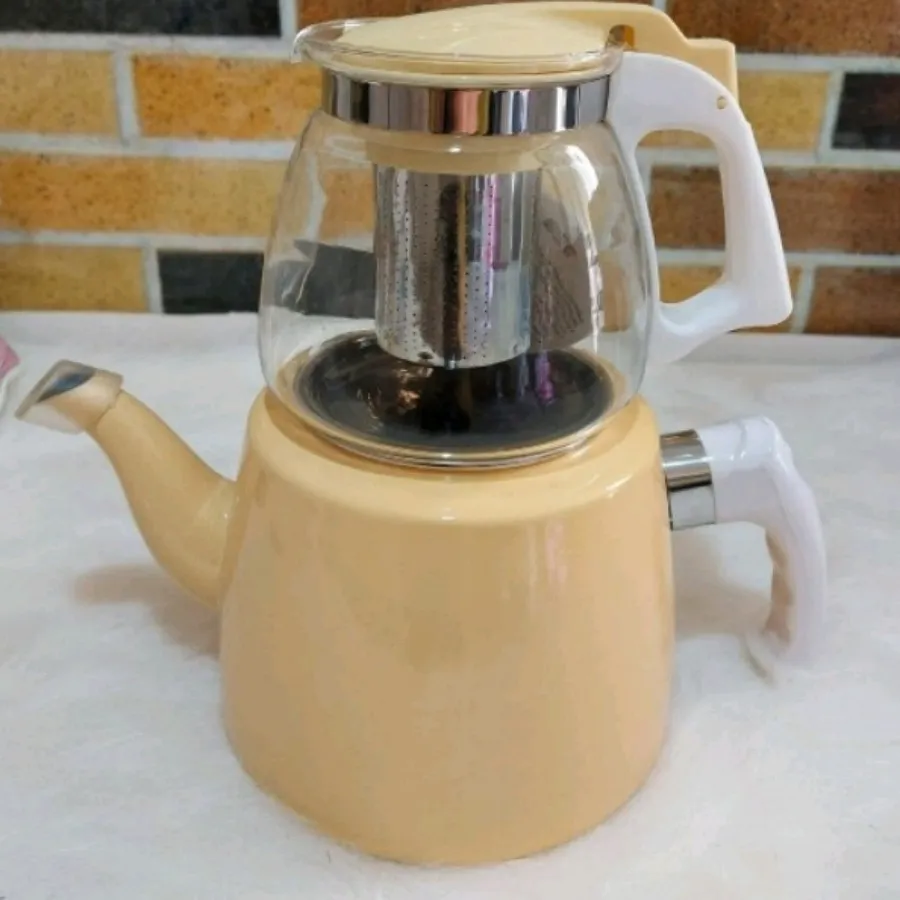 کتری و قوری لعابی 3 رنگ
