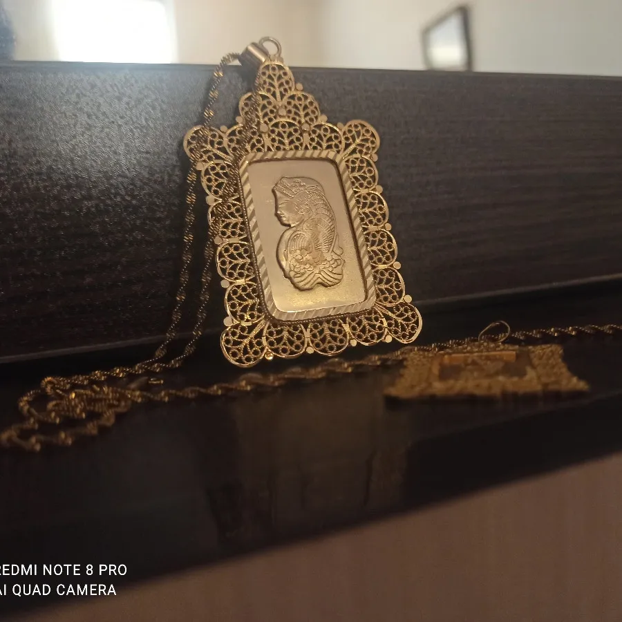 شمش گردنبند طرح طلا