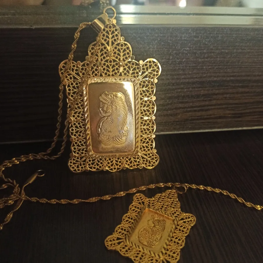 شمش گردنبند طرح طلا