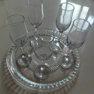 سینی گرد بلور