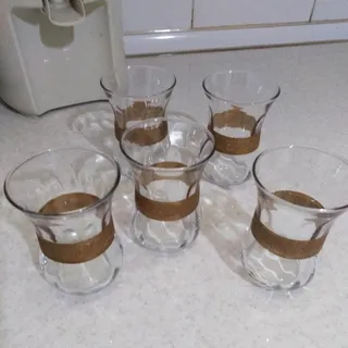 استکان کمر باریک طلایی