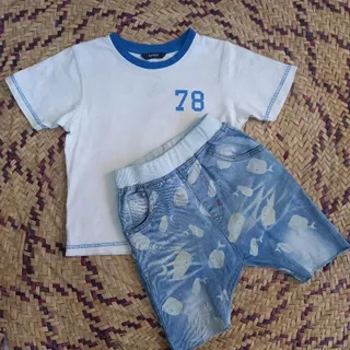 شلوارک جین طرح دار