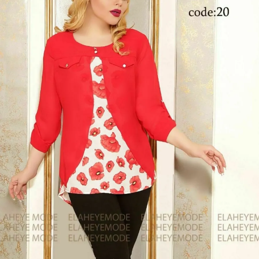 شومیز مجلسی سایز بزرگ