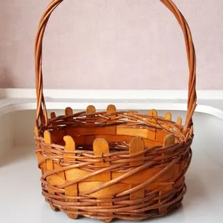 سبد چوبی بیضی