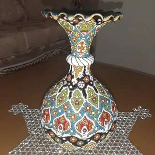 گلدان مینا کاری