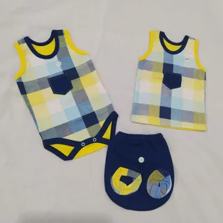 رکابی و شورت برگ سبز