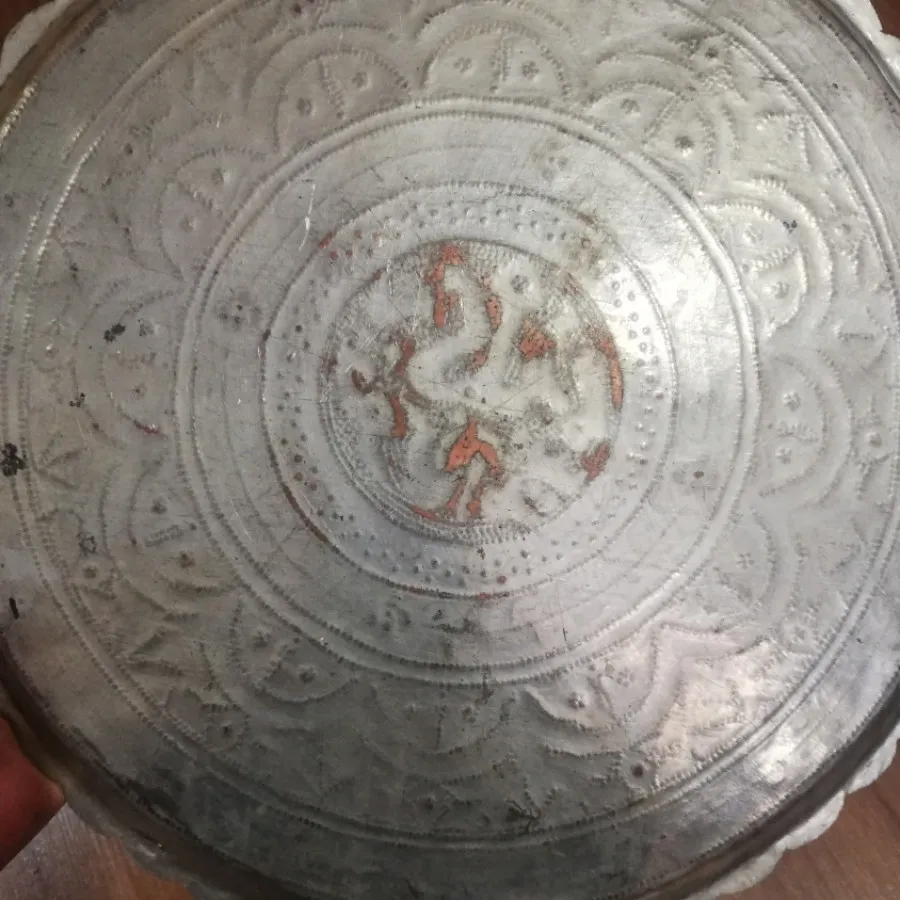 سینی مسی قلم زنی قدیمی